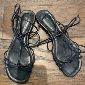 Schutz milu sandal lace up  black